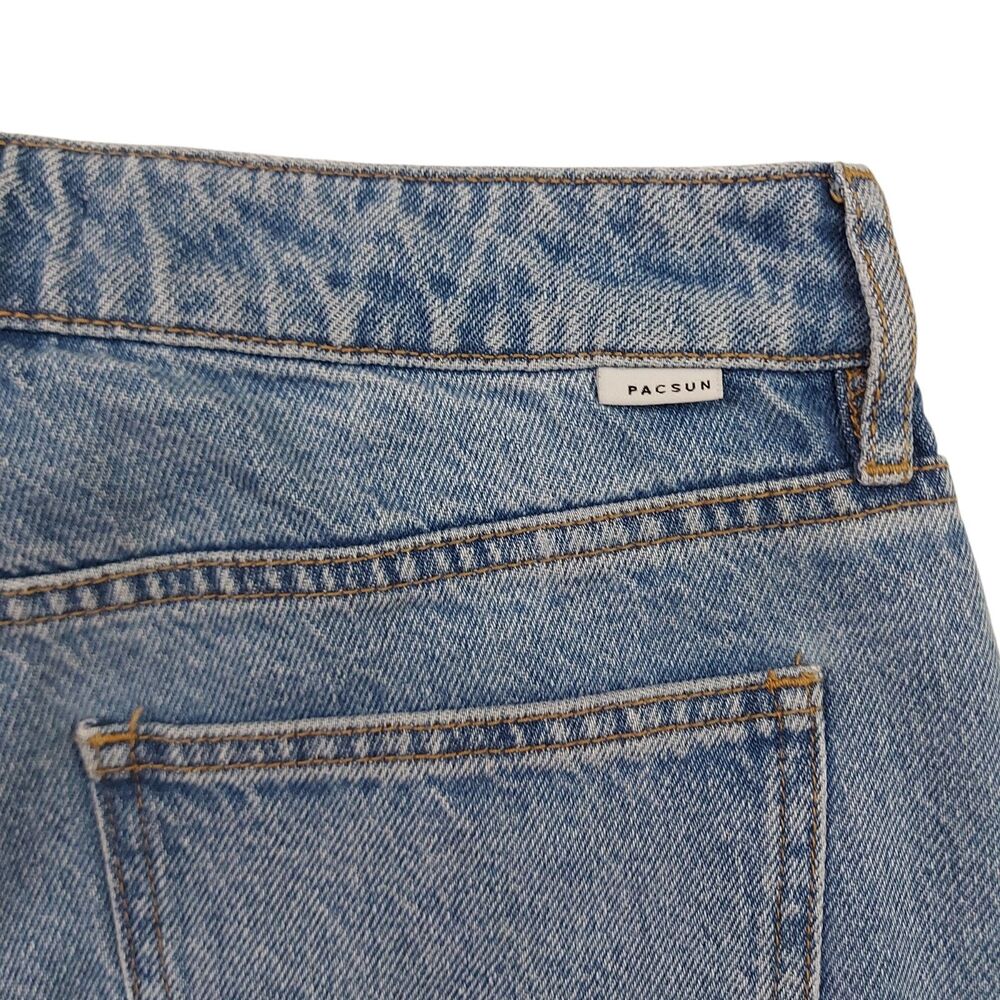 Pacsun Mom Jean Womens 26 Blue Medium Wash Denim Tapered Casual High Rise Cotton - Picture 5 of 10